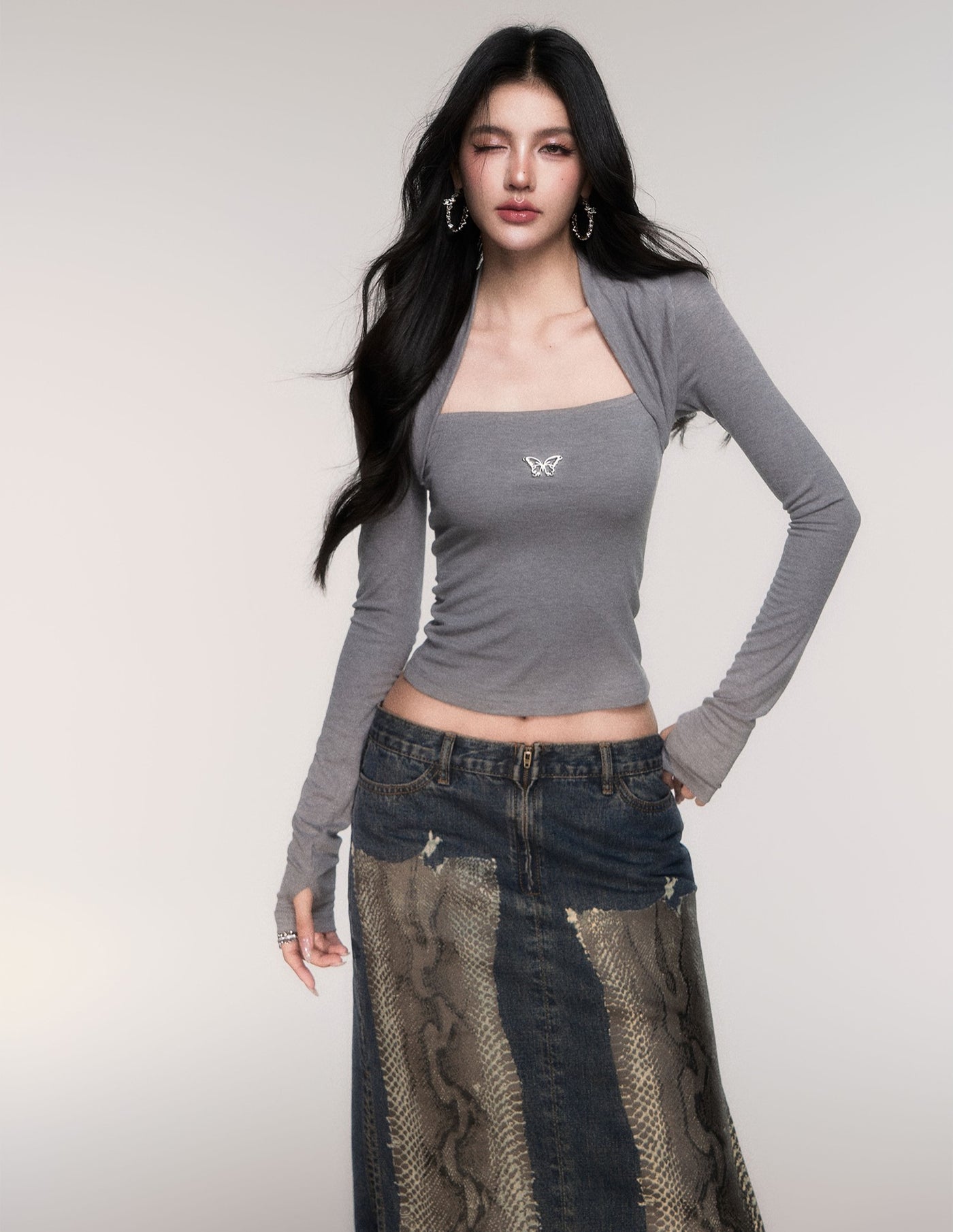 Butterfly Design Slim Fit Sweater LUL0202