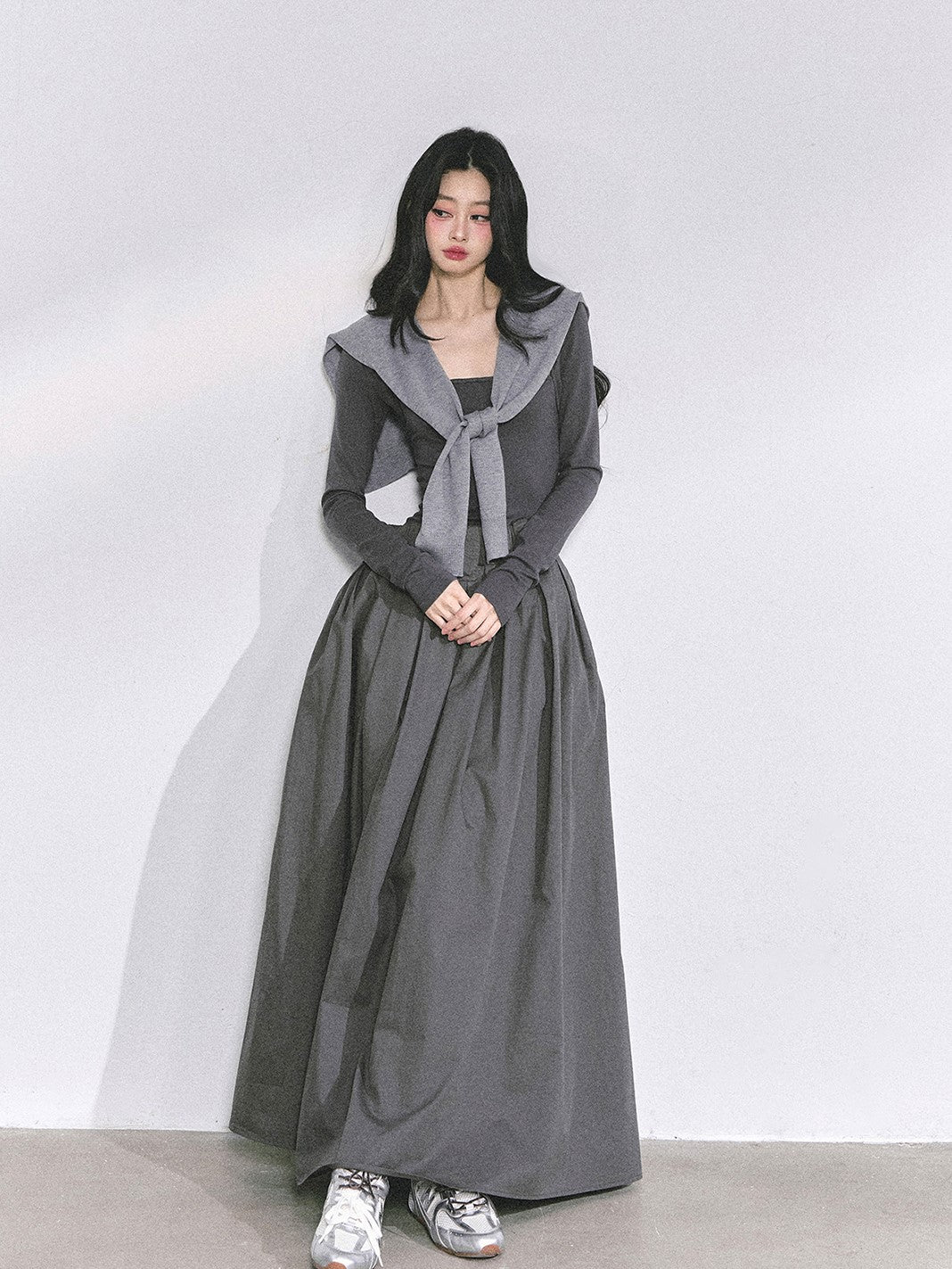 Hepburn Style Long-sleeved Dress DIA0559