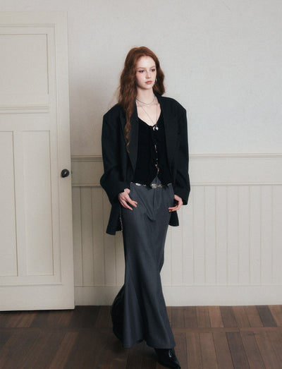 Double-breasted Silhouette Casual Suit Jacket LUL0174