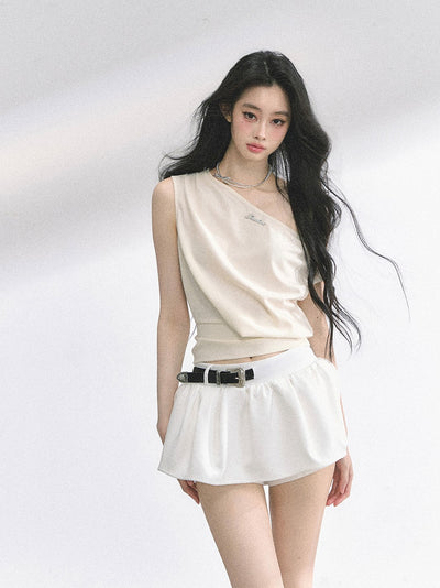 Slim Waist Off-shoulder Top DIA0494