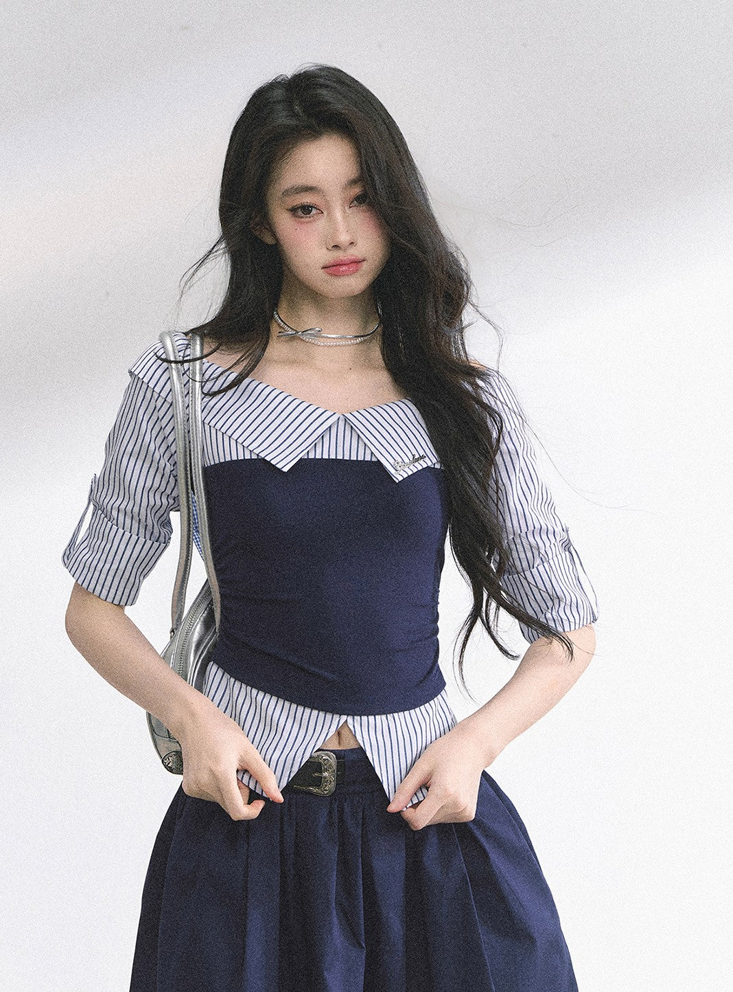 Large Collar Short-sleeved Shirt DIA0527