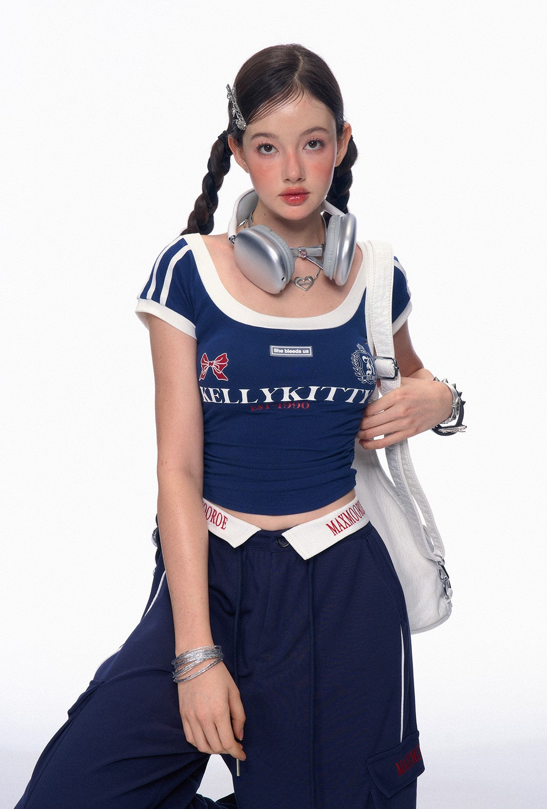 American Sports Casual T-shirt/Short Skirt DIA0179