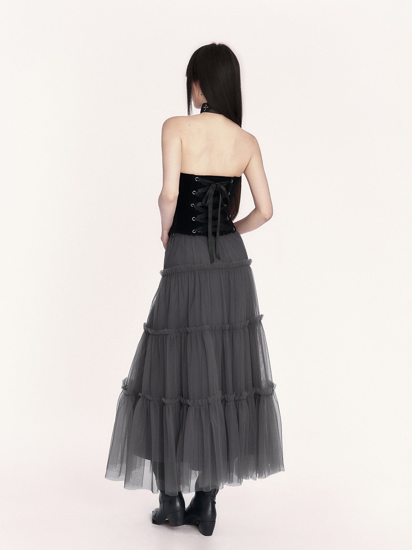 Romantic Irregular Mesh Cake Skirt VOC0436