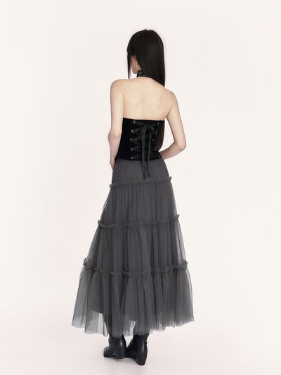 Romantic Irregular Mesh Cake Skirt VOC0436
