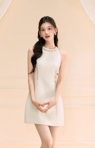 White Small Fragrance Dress OSH0164
