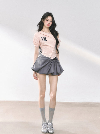 High Waist A-line Slim Skirt DIA0474