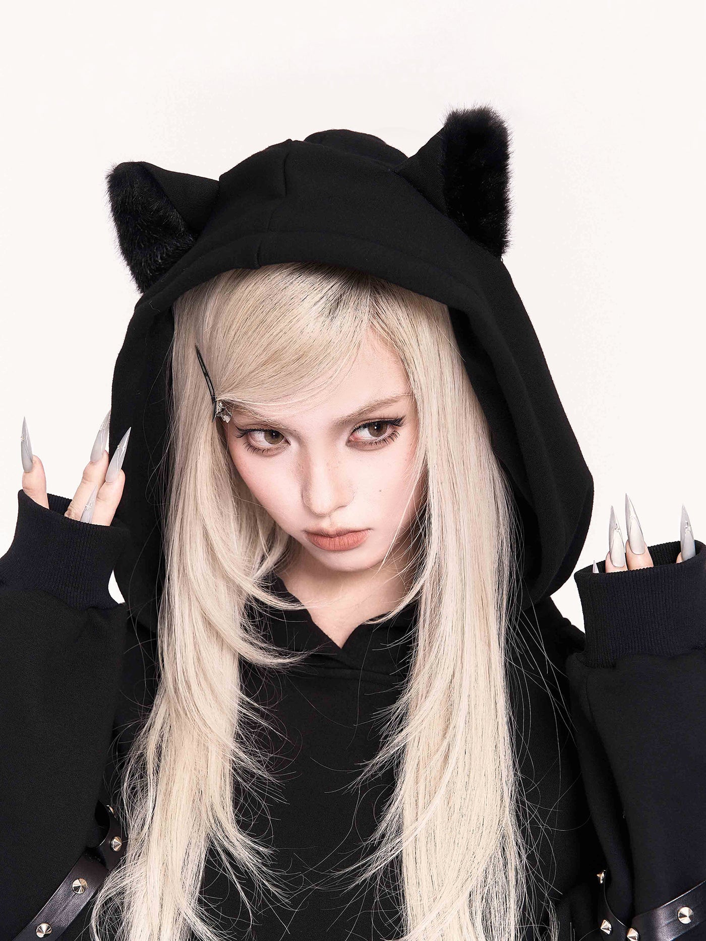 Cat Ear Loose Hooded Sweatshirt VOC0460