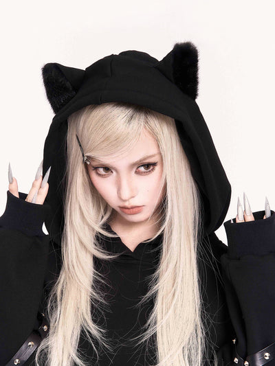 Cat Ear Loose Hooded Sweatshirt VOC0460