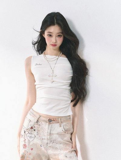 American Style Waist Slim T-shirt DIA0468