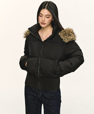 Fur Collar Hooded Bread Down Jacket ANA0082