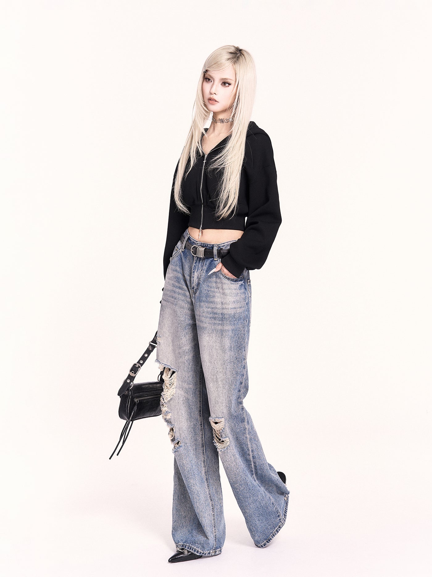 Little Devil Hooded Zip-Up Short Jacket VOC0486