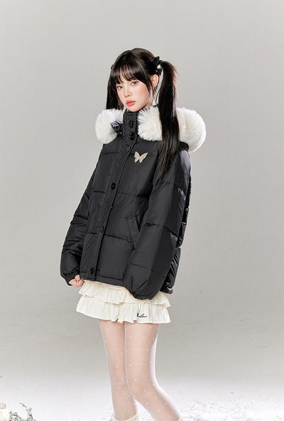 Soft Hooded Cotton Bread Jacket/Cake Skirt TBI0040