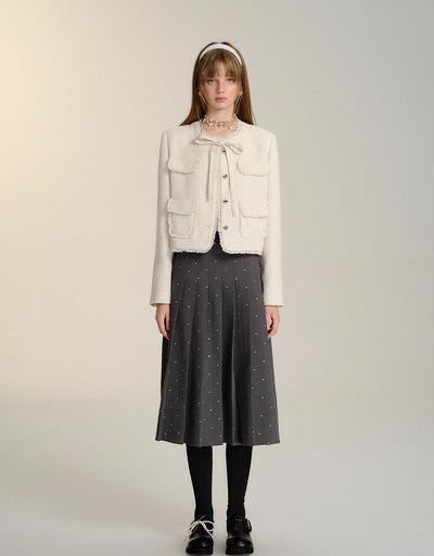 Bowknot Raw Edge Jacket SOM0110