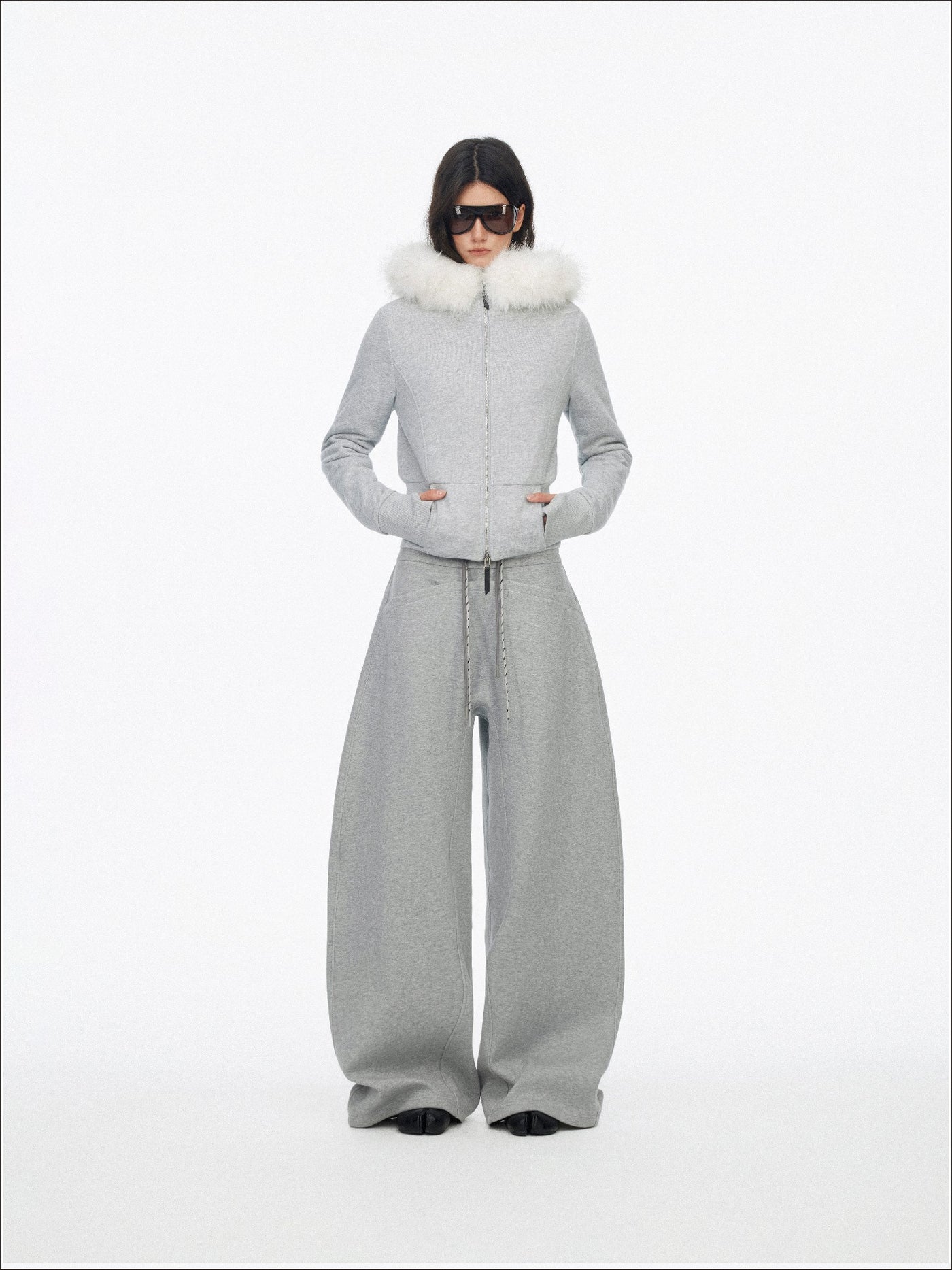 Fur Collar Hooded Sweatshirt Jacket SAL0201