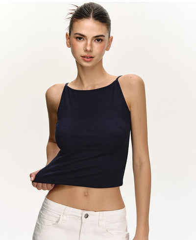 High-end Slim Sleeveless Short Top ANA0017