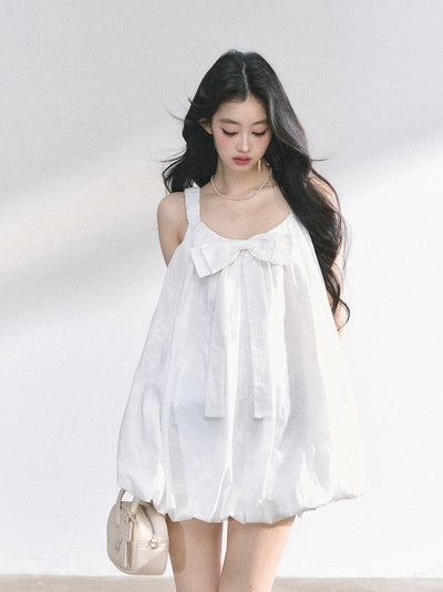 Babydoll Bow Short Dress DIA0464