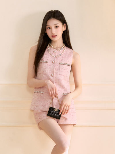 Pink Fragrance Style Vest/Shorts OSH0129
