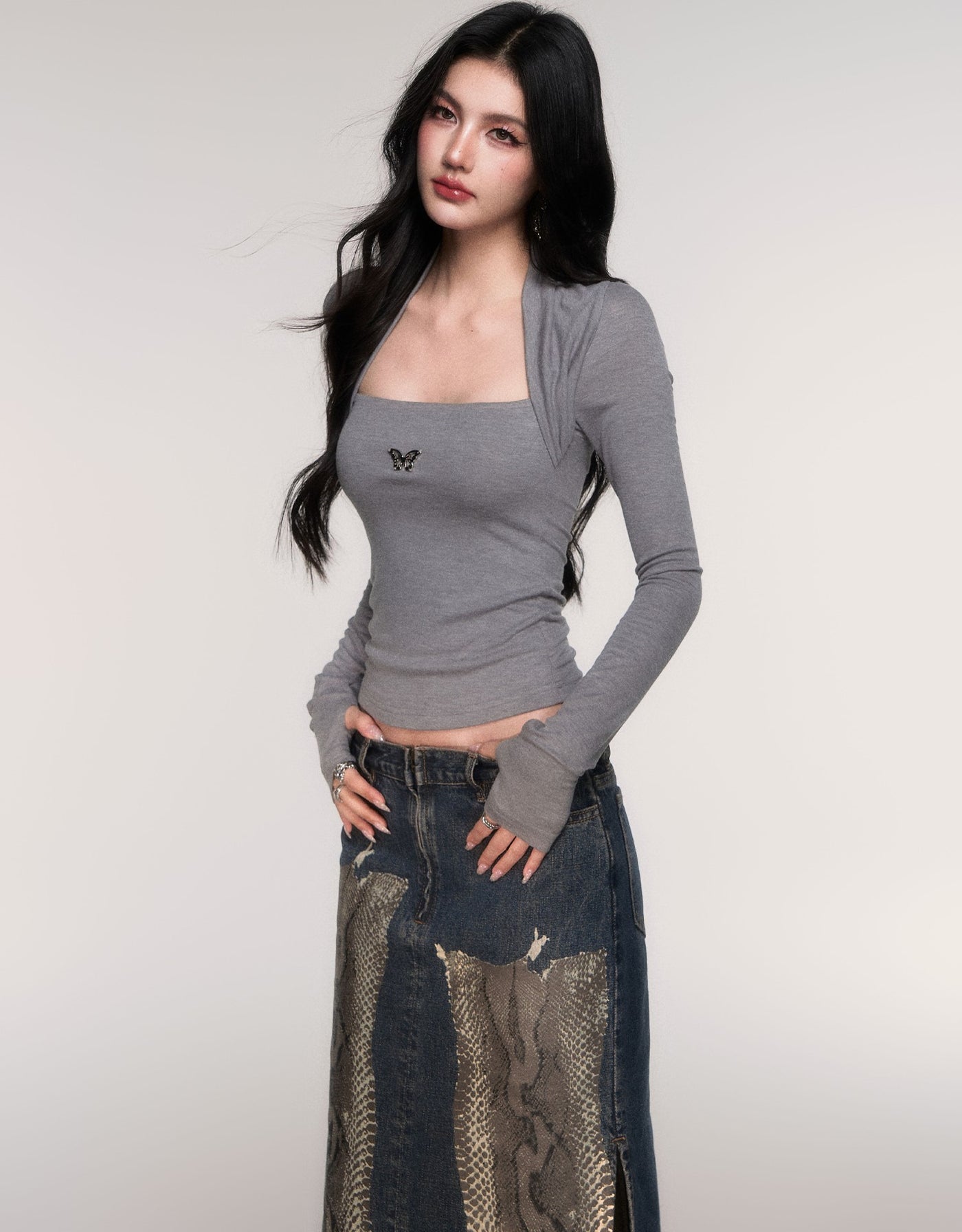 Butterfly Design Slim Fit Sweater LUL0202