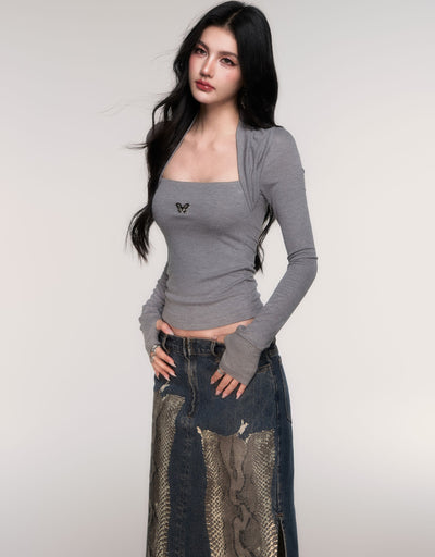 Butterfly Design Slim Fit Sweater LUL0202