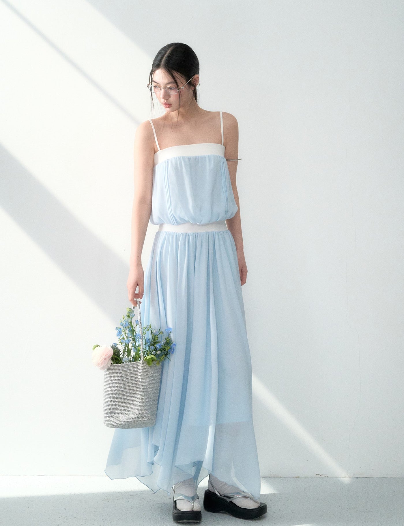 Pleated Camisole/Irregular Skirt LAL0182