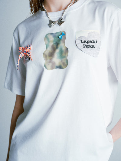 Camouflage Gummy Bear Digital Printing Casual T-shirt LAP0038