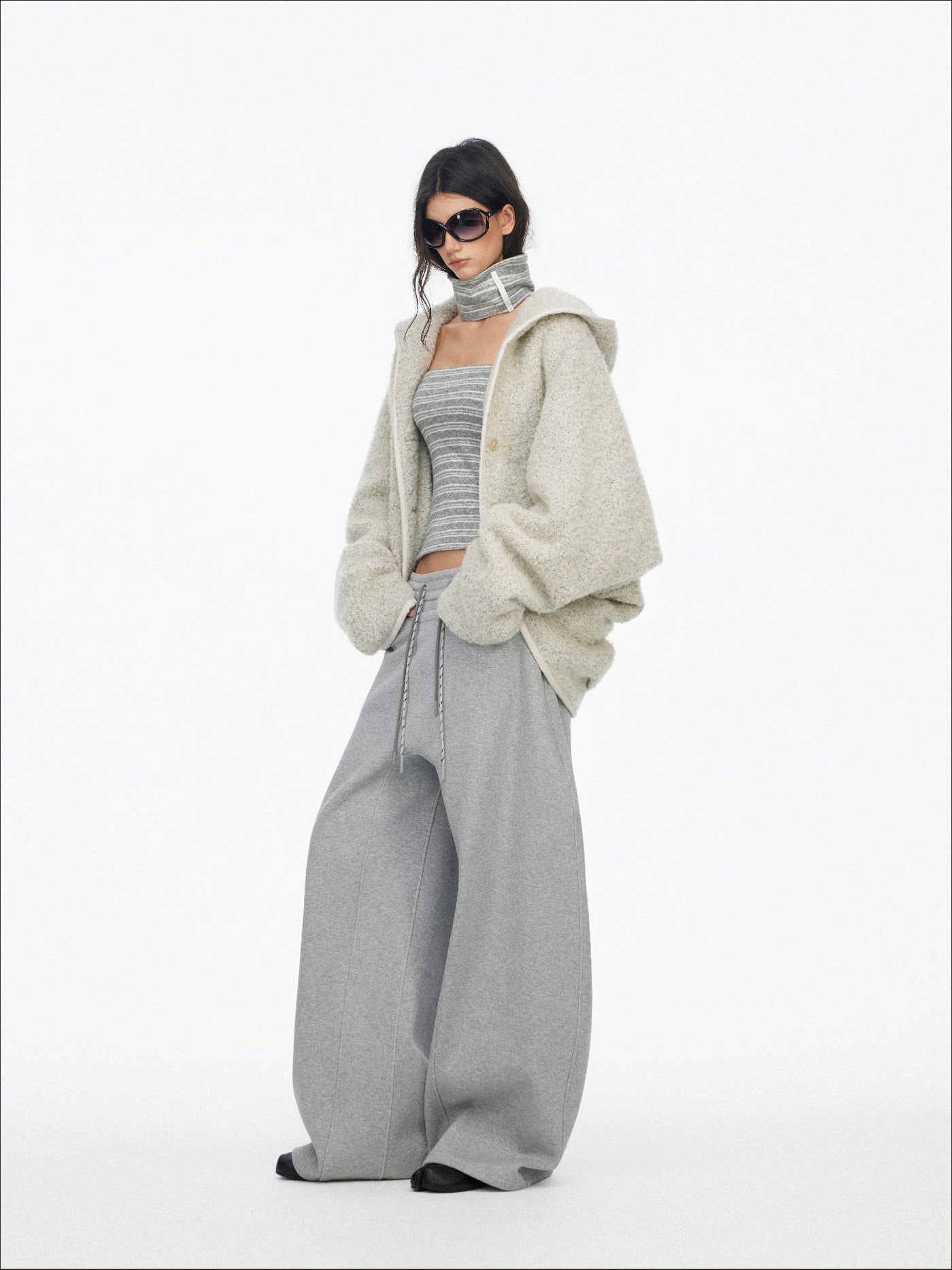 Drop Shoulder Loose Batwing Sleeve Jacket SAL0195