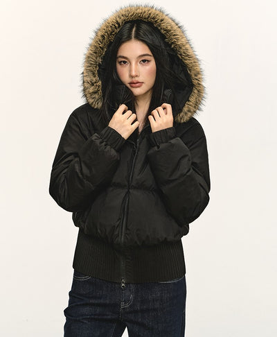 Fur Collar Hooded Bread Down Jacket ANA0082