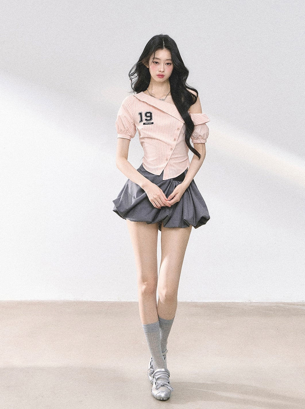 High Waist A-line Slim Skirt DIA0474