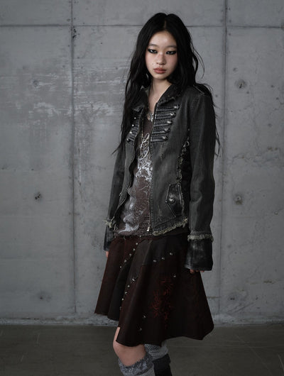 Denim Detachable Hooded Jacket NOR0202