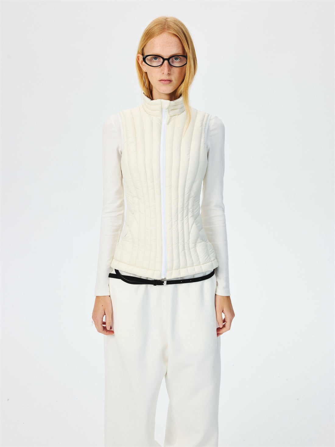 Quilted Lightweight Stand Collar Down Vest CUR0265