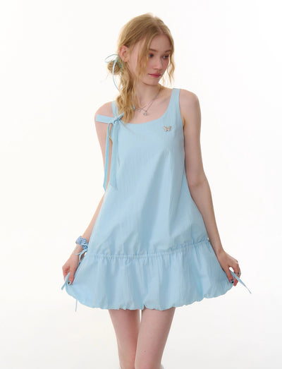 Retro Design Hem Waist Suspender Dress ZIZ0295