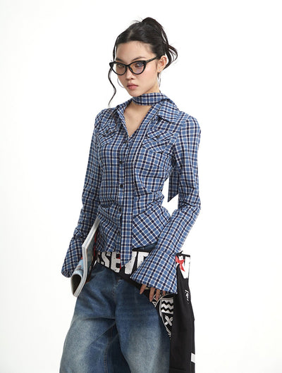 American Retro Plaid Slim Shirt UNC0259