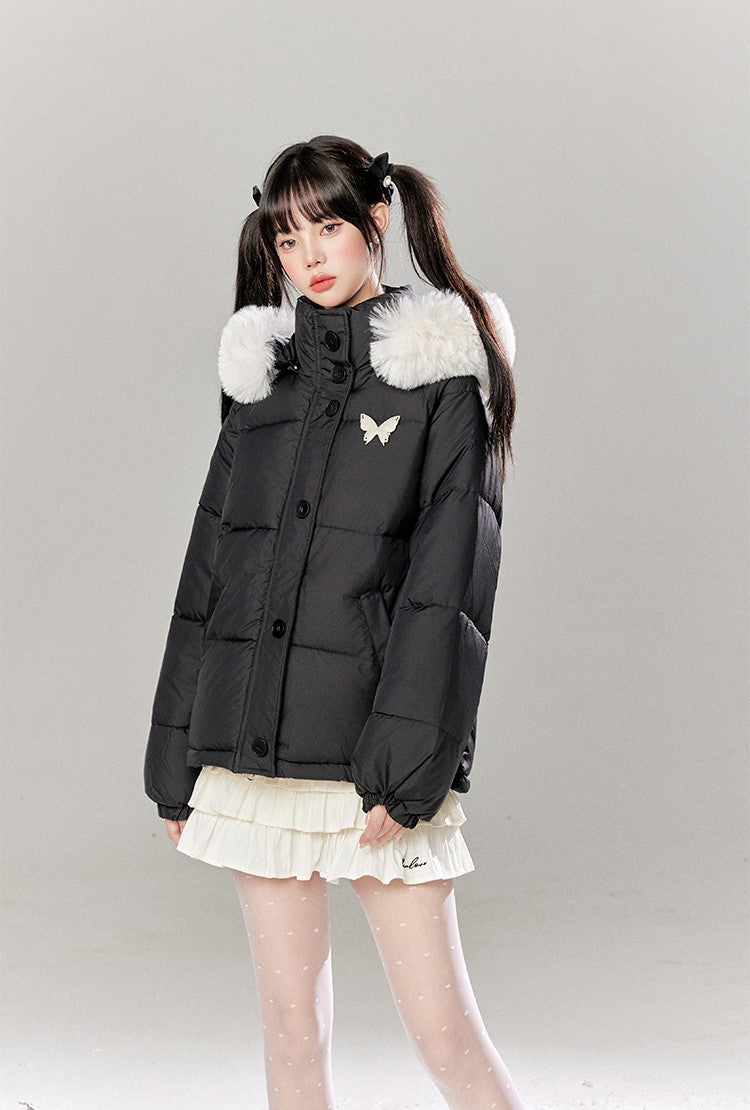 Soft Hooded Cotton Bread Jacket/Cake Skirt TBI0040