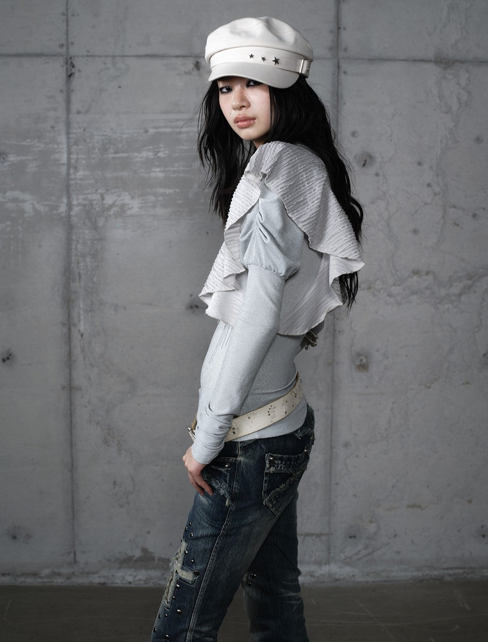 Butterfly Puff Sleeve Print T-shirt NOR0193
