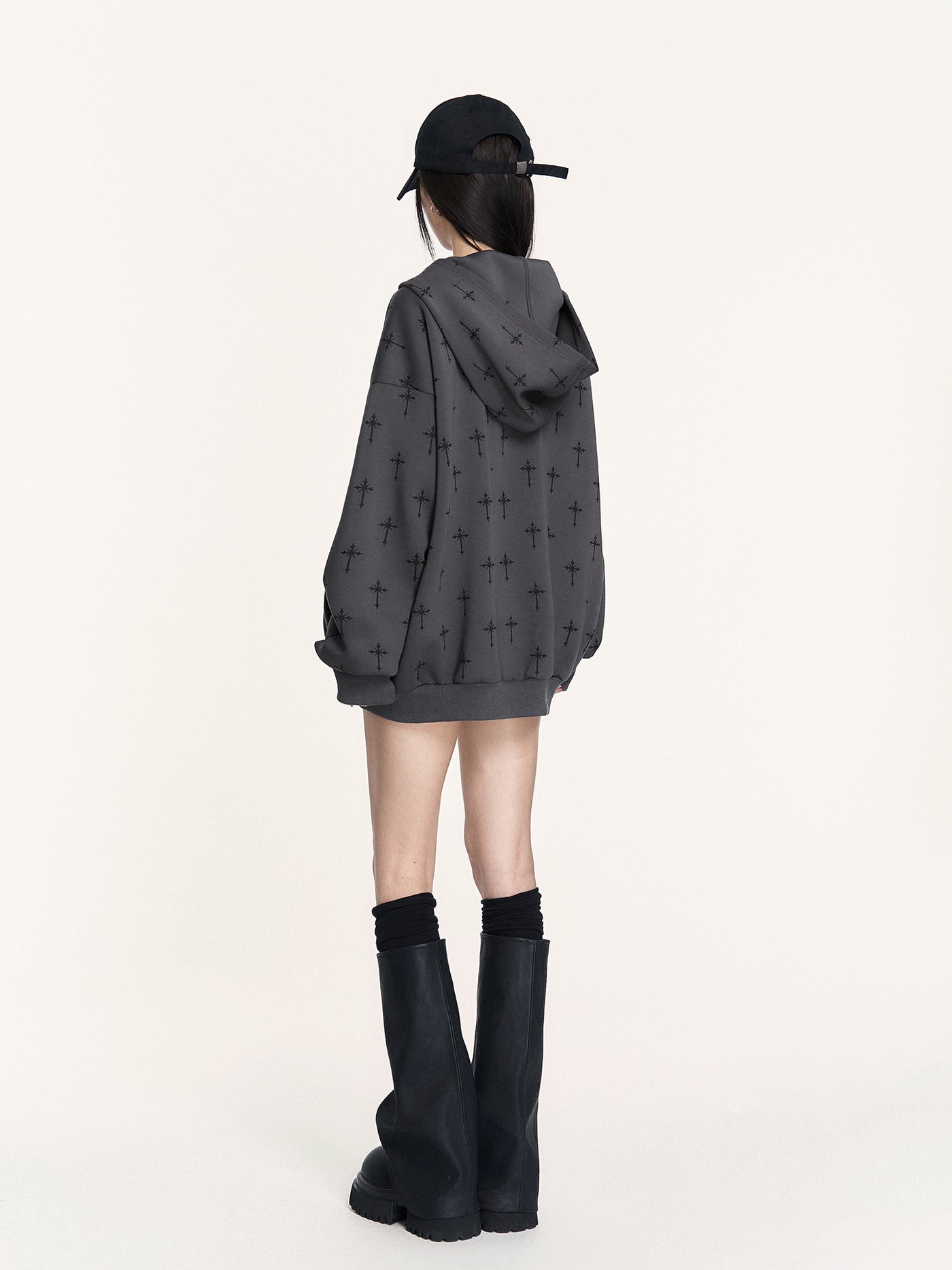 Casual Cross Design Hooded Jacket/Shorts VOC0459