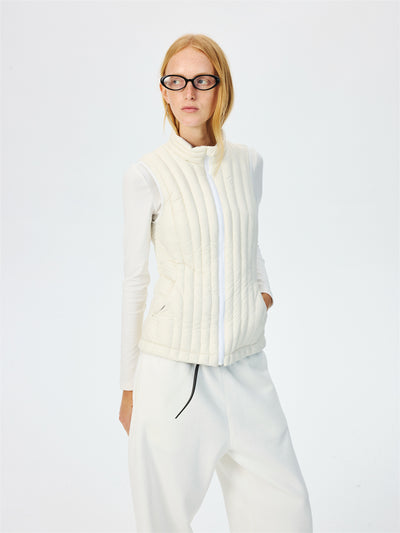 Quilted Lightweight Stand Collar Down Vest CUR0265