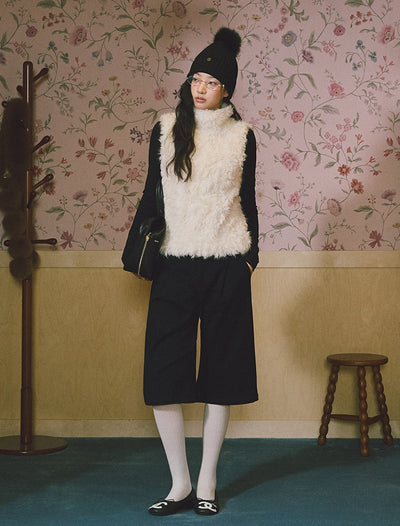 Eco-friendly Stand Collar Fur Vest LAL0238