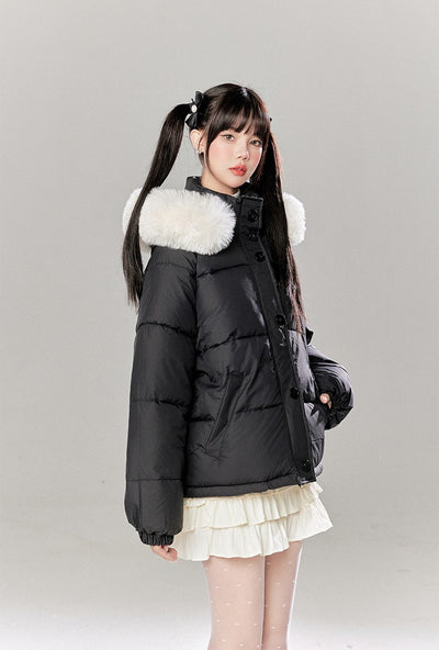 Soft Hooded Cotton Bread Jacket/Cake Skirt TBI0040