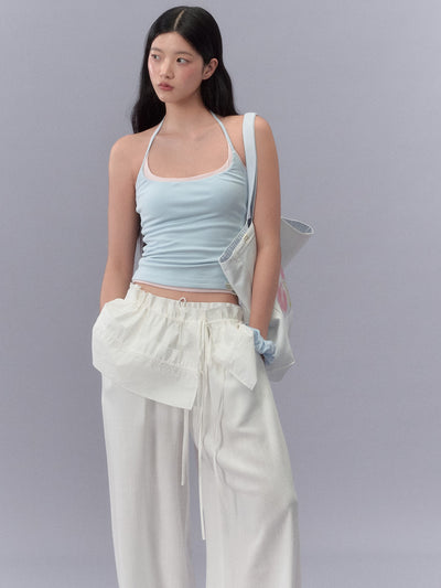 Lace Waistband Drape Pants LAL0212