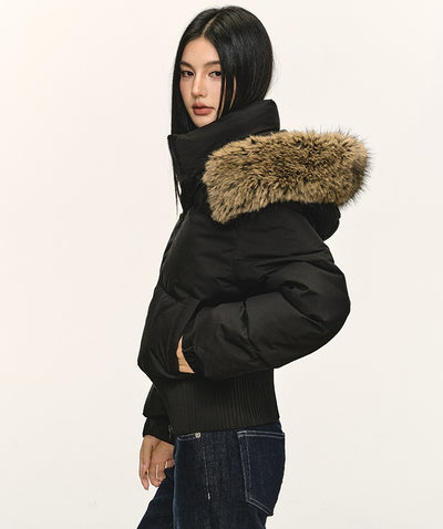 Fur Collar Hooded Bread Down Jacket ANA0082