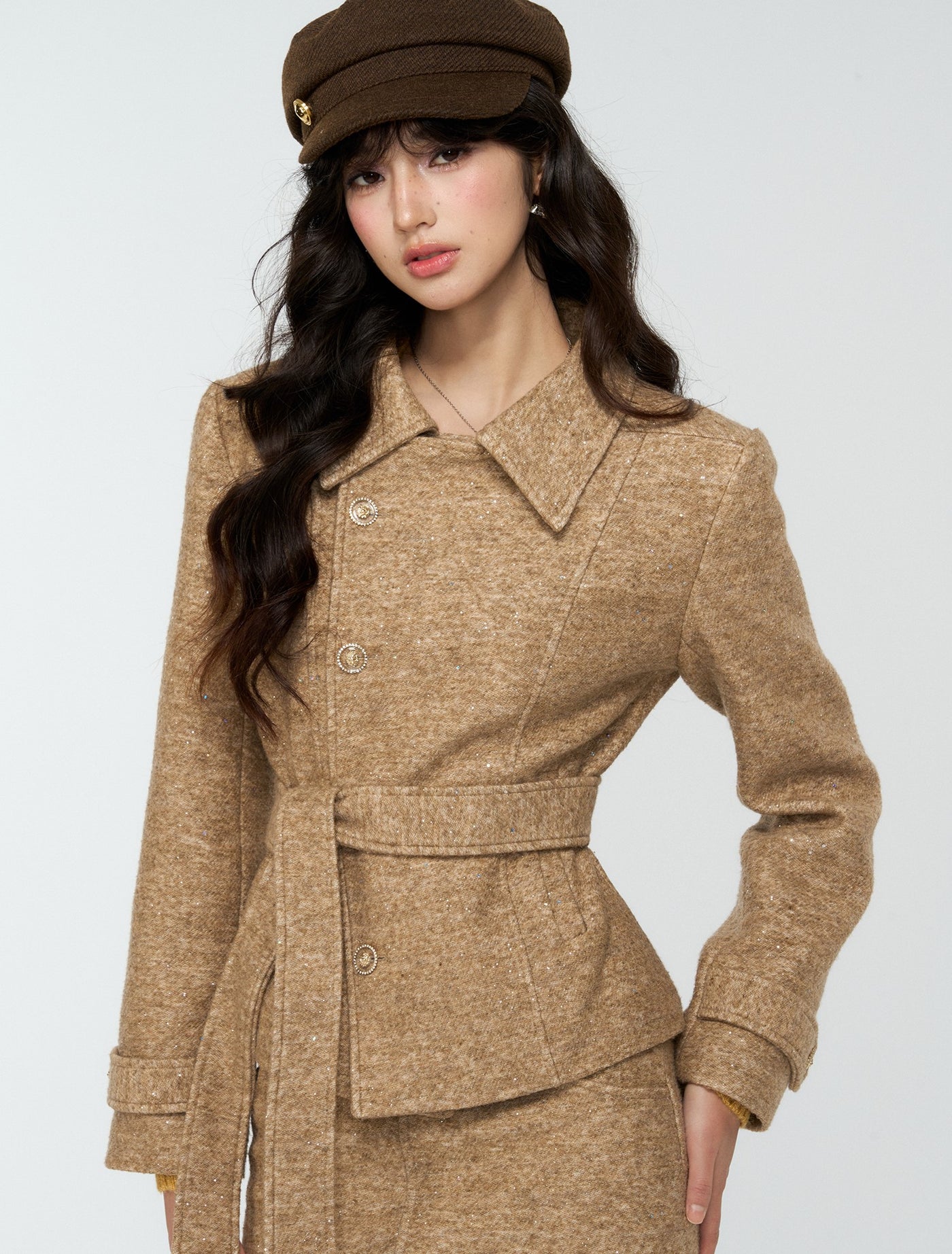 Sequined Jacket/Short Skirt/Midi Skirt 4MU0181