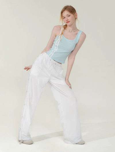 Bow Wide Leg Quick-drying Sports Casual Pants ZIZ0150