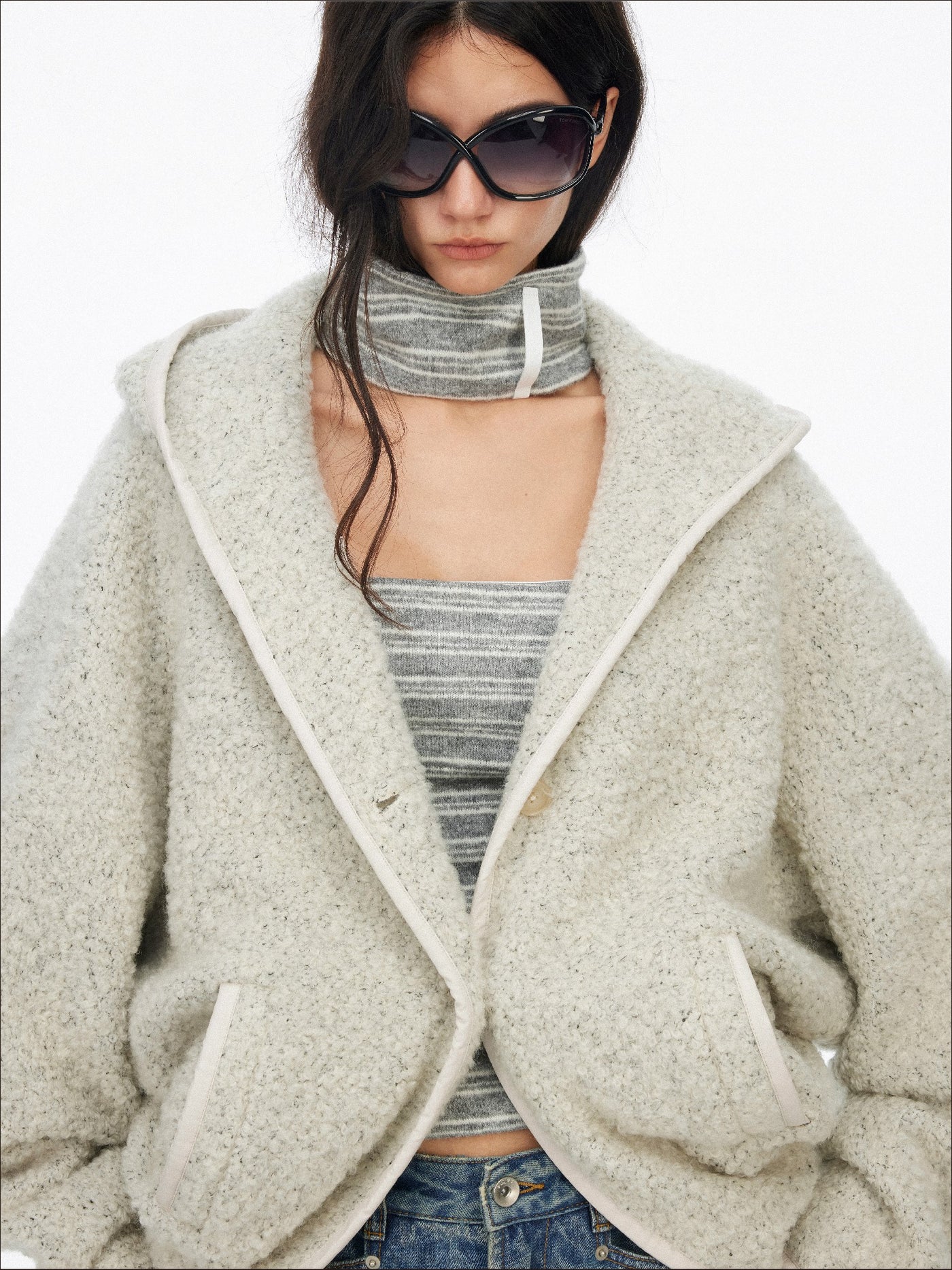 Drop Shoulder Loose Batwing Sleeve Jacket SAL0195