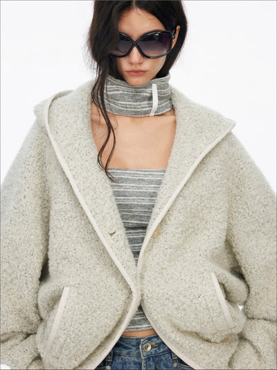 Drop Shoulder Loose Batwing Sleeve Jacket SAL0195