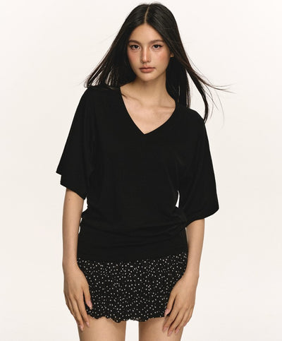 Stretch V-neck T-shirt ANA0027
