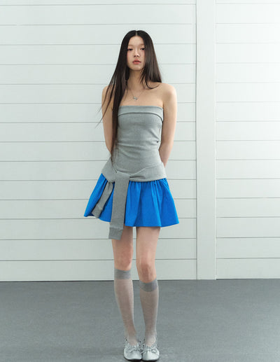 Contrast Color Tube Top Dress LAL0203