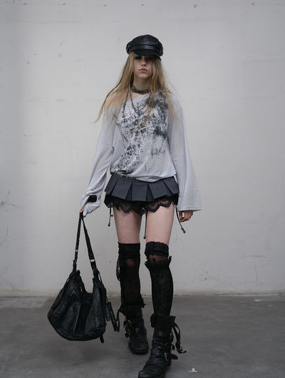 Punk One-shoulder Long-sleeved T-shirt NOR0169