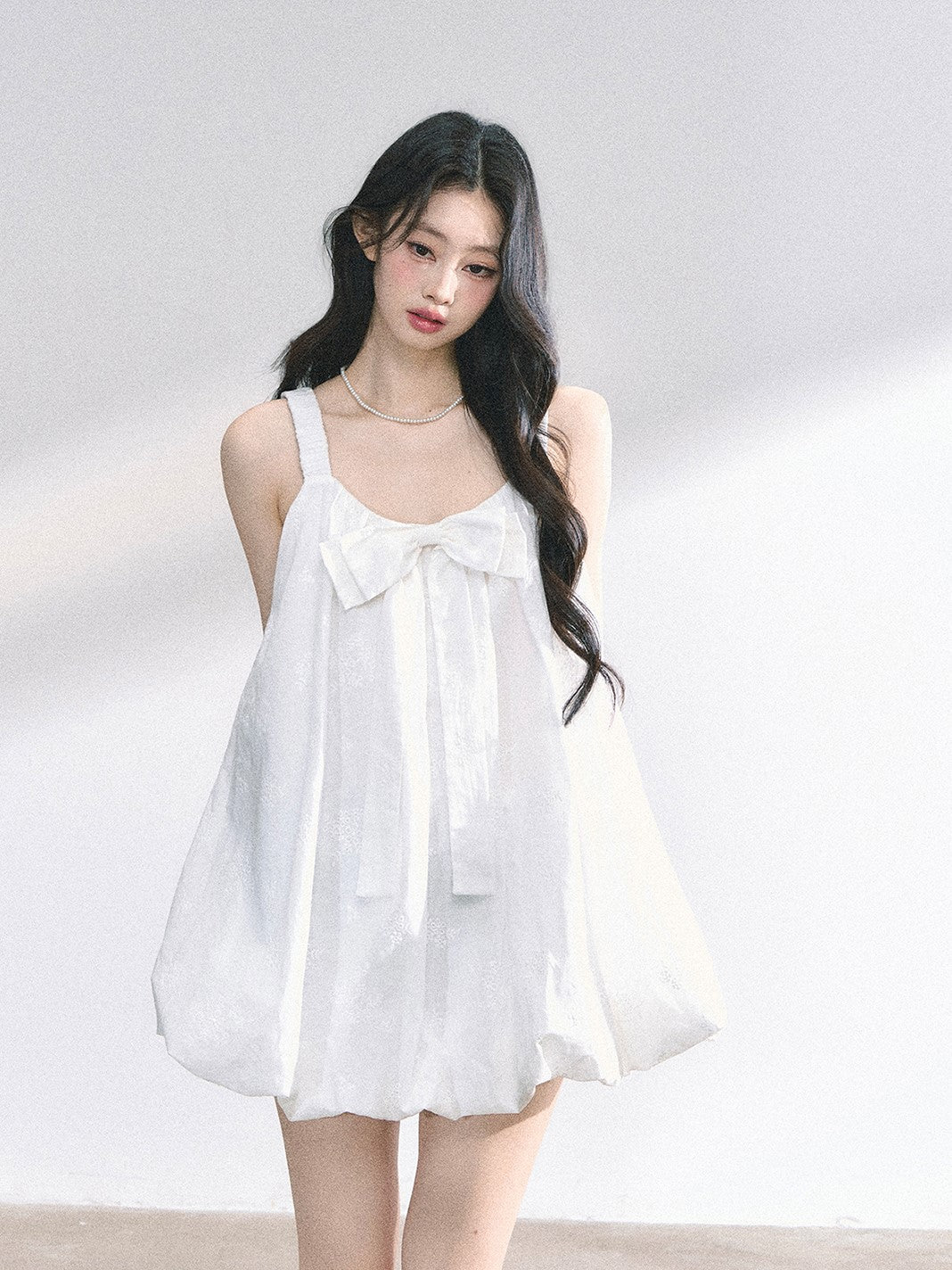 Babydoll Bow Short Dress DIA0464