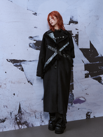 Punk Rock Niche Wool Long Coat FRU0041