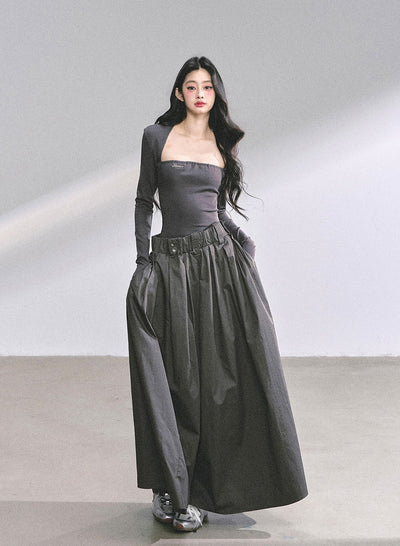 Hepburn Style Long-sleeved Dress DIA0559